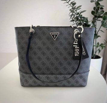 Жіноча сумка шопер Guess (866530), стильна сумка, жіноча сумка, шопер з екошкіри, сіра сумка 866530 фото