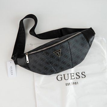 Женская сумка "бананка", слинг на пояс и на грудь Guess (7518-1) серая 2671134128 фото