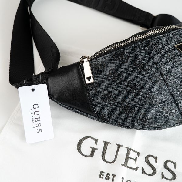 Женская сумка "бананка", слинг на пояс и на грудь Guess (7518-1) серая 2671134128 фото