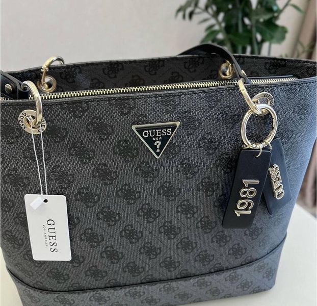 Жіноча сумка шопер Guess (866530), стильна сумка, жіноча сумка, шопер з екошкіри, сіра сумка 866530 фото