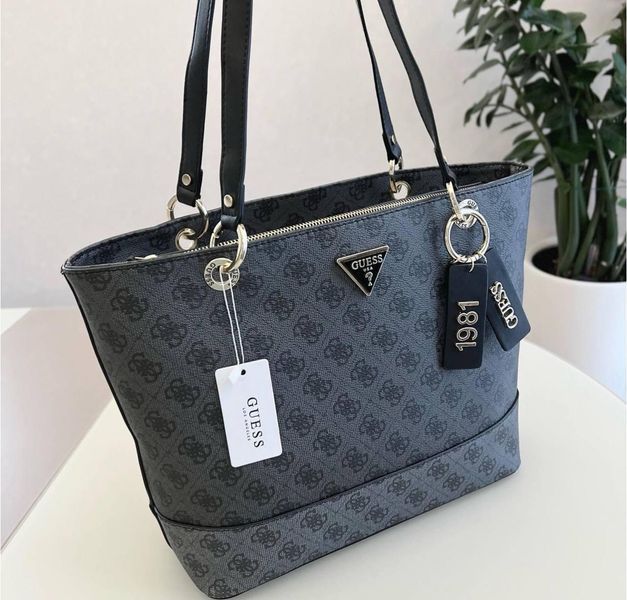 Жіноча сумка шопер Guess (866530), стильна сумка, жіноча сумка, шопер з екошкіри, сіра сумка 866530 фото