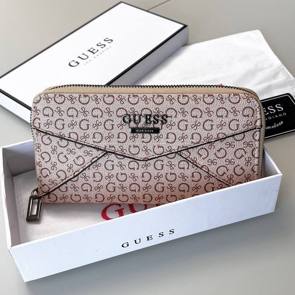 Женский кошелек на молнии Guess (7595) бежевый 2527204291 фото