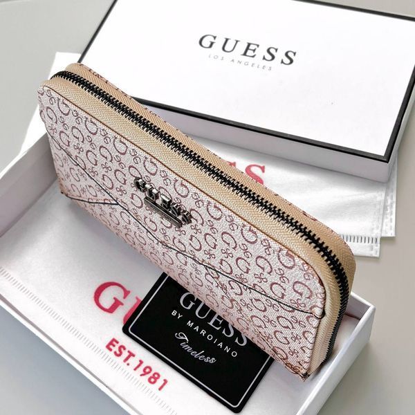 Женский кошелек на молнии Guess (7595) бежевый 2527204291 фото