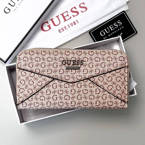 Женский кошелек на молнии Guess (7595) бежевый 2527204291 фото