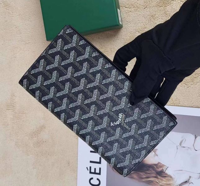 Чоловічий гаманець Goyard (099) Lux black 2527211944 фото