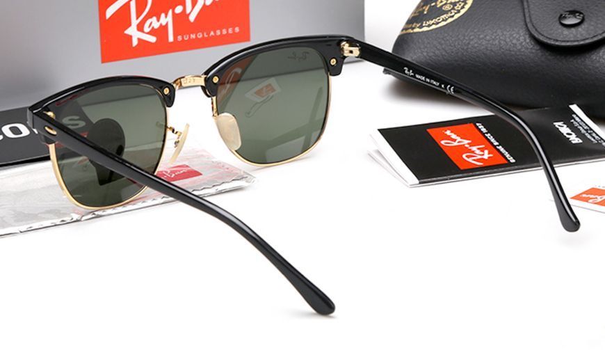 Сонцезахисні окуляри в стилі RAY BAN 3016 clubmaster black LUX 2527202457 фото