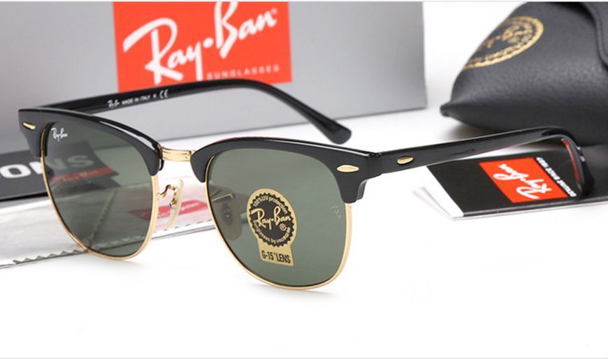Сонцезахисні окуляри в стилі RAY BAN 3016 clubmaster black LUX 2527202457 фото
