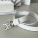 Жіночий білий шкіряний ремінь Celine grey (3 см) 2527210081 фото 4