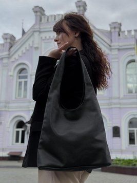 Женская сумка-шоппер и из натуральной кожи флотар (черный) SW150-1 SW150-1 фото