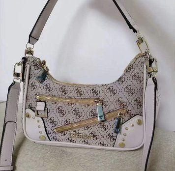 Женская компактная сумка на плечо Guess (812820) бежевая 2527204326 фото