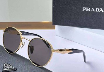 Жіночі круглі брендові окуляри Pr (56ZS) Lux gold 2527210230 фото