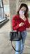 Жіноча шкіряна сумка Луїзіанна чорна 28*20*10 см, базова чорна сумка, стильна з кишенями S442 фото 4