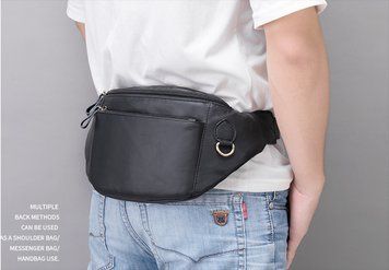 Мужская сумка на пояс и на грудь из натуральной кожи, слинг, бананка Leather Collection (8839) 2671134114 фото