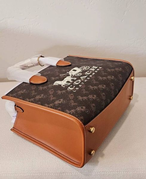 Жіноча сумка середніх розмірів Coach Ace коричнева Lux 2527210248 фото