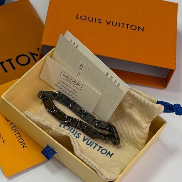 Чоловічий брендовий браслет Lv, ЛВ (20205) grey 3078792999 фото
