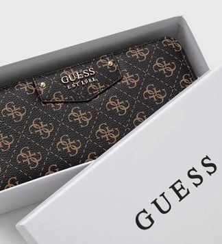 Жіночий гаманець з ремінцем на зап'ясті Guess (6041) коричневий 2527210160 фото
