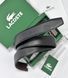 Чоловічий шкіряний ремінь з двома пряжками Lacoste (988-1), подарунковий набір, брендовый ремінь, двосторонній ремінь 988-1 фото 4