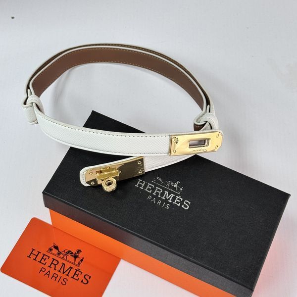 Жіночий шкіряний ремінь Hermes Гермес (280-1) білий 2532938518 фото