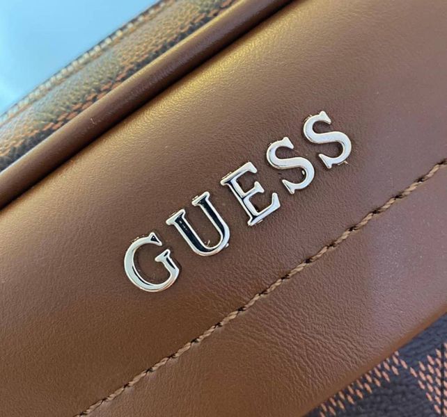 Мужская удобная сумка на плечо Guess (7514) коричневая 2671133238 фото