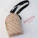 Жіноча сумка "бананка", слінг на пояс і на груди Guess (7519) коричнева 2671134093 фото 1
