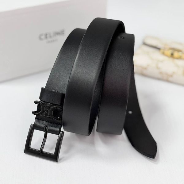 Женский кожаный ремень Celine black (3 cм) (5610) 2527213339 фото