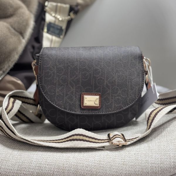 Невелика жіноча сумочка на плече Ck K6071 brown 2527203741 фото