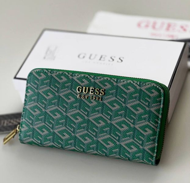 Жіночий гаманець на блискавці Guess (7594) зелений 2527204289 фото